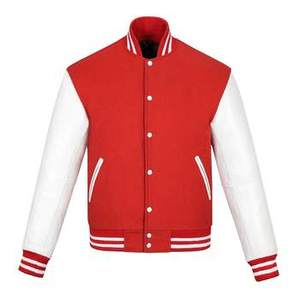 Mens Varsity <b>Jacket</b> Black and <b>White</b> Letterman Bomber <b>Jacket</b> Wool Body Leather Sleeves Custom College Baseball <b>Jacket</b> - Product Image 2