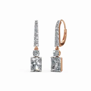 Aros de Diamantes Cultivados en Laboratorio, Redondos y Radiantes, Estilo Forever, 18 Piezas, Oro Rosa, Joyería Moderna para Mujer, Certificación IGI - Product Image 2