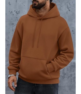 Sudadera con Capucha para Hombre, Nuevo Diseño, 100% Algodón, Forrada, Manga Larga, Cuello Caído, Color Sólido, Cómoda, Tallas Grandes, Personalizable - Product Image 3
