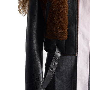 <b>Top</b> Luxury Women's Genuine Leather and Shearling Jacket Sheepskin Aviator <b>Coat</b> OEM Custom Private Leather <b>top</b> Label Manufacturer - Product Image 4