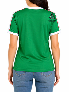 Camiseta Personalizada HMR Alpha Kapa para Mujer, 100% Algodón Jersey, Cuello en V, Manga Corta, Transpirable, Secado Rápido, Bordado de Verano - Product Image 5