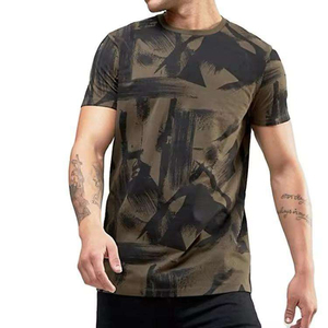 Men's Formal Style T-Shirt <b>Polyester</b> Cotton Knitted Fabric Classic Fit Conformable DTG Printed Men T Shirt - Product Image 1