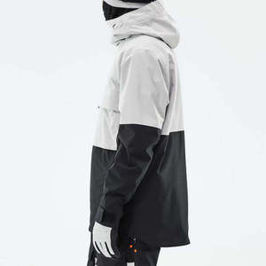 Chaqueta de Esquí Anarok para Hombre, Gris Claro/Negro, Impermeable, Acolchada, con Capucha, Bolsillos con Cremallera Impermeables, Ropa de Esquí, Chaqueta de Nieve Unisex - Product Image 2
