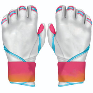 Gants de frappeur de baseball/softball en cuir véritable personnalisés pour gauchers, imperméables, isolés, à doigts fendus, pour droitiers - Product Image 3