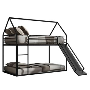 Letto a castello moderno per bambini, regolabile, in legno e MDF, per camera da letto, scale, soggiorno o uso alberghiero - Product Image 2