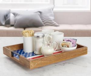 Bandeja de Servir Americana para Festivales, de MDF Lacado, con Bandera Patriótica, Ecológica, Segura para Alimentos, para el Día de los Caídos y el 4 de Julio - Product Image 3