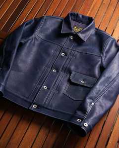 Chaqueta de Cuero para Hombre, Color Sólido, con Cierre, Resistente al Viento, Transpirable, Ropa de Calle - Product Image 1