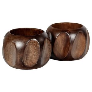 Ensemble d'anneaux de serviette en bois pour la table à manger, accessoires de vaisselle décoratifs - Product Image 6