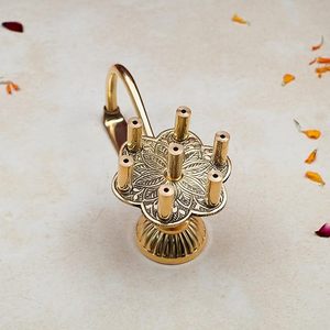 Brass Antique <b>Incense</b> Holder for Home Office Decor Golden Finish Handmade Agarbatti Stand - Product Image 4