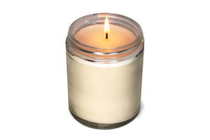 Pot à bougie en verre givré de qualité supérieure avec couvercle en bois, récipient pour bougie parfumée, décoration d'intérieur, cadeau, porte-bougie, logo personnalisé - Product Image 1