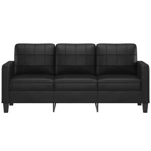 โซฟาห้องนั่งเล่นสีดำ 3 ที่นั่ง - Product Image 3