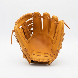 Leather <b>Baseball</b> Glove OEM Service H-Web Right-Handed Full Finger Outfield Adult Hook And Loop Closure All Seasons - Product Image 1