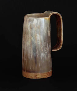 Taza vikinga de cuerno de búfalo hecha a mano logotipo y tamaños personalizados jarra de cerveza pulida regalo único y decoración rústica - Product Image 2