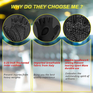 Gants de musculation en tissu mesh demi-doigts pour la salle de sport, unisexes, respirants et antidérapants, en vente en ligne - Product Image 6