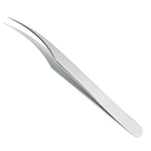 Pince à épiler pour cils en acier inoxydable allemand, antistatique, durable, à pointe lisse, finition Dall, pince à épiler pour cils de salon de beauté - Product Image 2