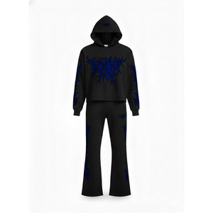 ชุดวอร์มเทคฟลีซผู้ชายพร้อมโลโก้สั่งทำพิเศษ 350GSM ผ้าฝ้ายหนานุ่ม ชุดจ็อกกิ้งสุดหรู สตรีทแวร์ทรงโอเวอร์ไซส์ - Product Image 5