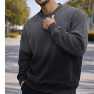 Sudadera para Hombre de Calidad Superior, Personalizada con Estampado, Material de Algodón, Estilo Urbano, Lavado Ácido, Parches, Sudadera para Hombre - Product Image 1