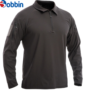 Camiseta Polo Personalizada para Hombre, Ropa Masculina, Cierre de Cremallera 1/4, Manga Larga, para Caza, Entrenamiento al Aire Libre, Logotipo Bordado, Impresión Personalizada - Product Image 5