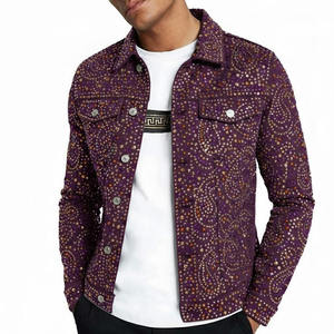 Chemises en jean bleu uni pour hommes, grande taille, style décontracté, douces et confortables, tissage tricoté, mode personnalisée - Product Image 6