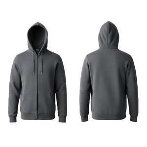 Sudadera con Capucha y Cremallera para Hombre, Premium, 410 g/m², 100% Algodón, Ecológica, de Secado Rápido, para Invierno, Talla Grande, para Gimnasio y Running - Product Image 3