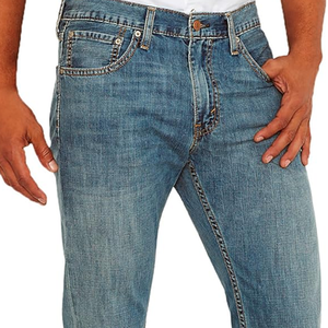 Pantalones Vaqueros de Hombre 100% Algodón, Cintura Alta, Lavado Medio, Corte Recto, para Invierno / Venta al por Mayor de Moda Urbana - Product Image 5