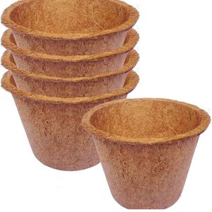 กระถางปลูกต้นไม้จากใยมะพร้าวธรรมชาติ 100% ยี่ห้อ YAMUNA เป็นมิตรต่อสิ่งแวดล้อม (ย่อยสลายได้) ขนาด 5 นิ้ว อายุการเก็บรักษา 2 ปี สำหรับทำสวน - Product Image 4