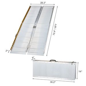 Rampa de Carga Plegable de Aluminio de 6 Pies para Sillas de Ruedas y Scooters, Portátil y Multiusos - Product Image 6