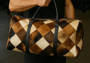 กระเป๋าเดินทางหนังแท้แบบดัฟเฟิล น้ำหนักเบา เป็นมิตรกับสิ่งแวดล้อม พับเก็บได้ ขนาดปรับแต่งได้ ปิดซิป ความจุขนาดใหญ่ - Product Image 5