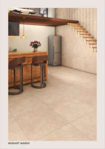 Baldosa de porcelana mate con grabado moderno de 60x60 cm, diseñada para equilibrar el relieve superficial, el tono natural y el ritmo arquitectónico del suelo. - Product Image 3