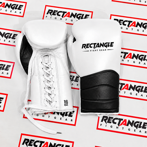 Gants de boxe rectangulaires à lacets, équipement d'entraînement professionnel pour le combat et le sparring, en cuir véritable, fabriqués à la main, pour adultes. - Product Image 1