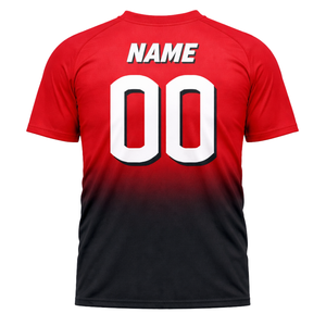 Custom Full Dye Sublimation Flag Football Jersey V Neck Breathable Polyester Team Uniform Shirt OEM ODM Bulk Supply - Product Image 3