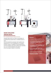 Système de bain pour tissus pour les expériences de pharmacologie et de physiologie, équipement de laboratoire pour les études de recherche - Product Image 3
