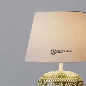 Premium Bone Inlay <b>Table</b> <b>Lantern</b> Hand-Carved Geometric Floral Nightstand Light Modern Handicraft Decorative Accent <b>Lamp</b> - Product Image 3