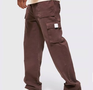 Pantalon cargo jogger en molleton élastique à taille élastique avec boucle, coupe décontractée, taille et logo personnalisables - Vêtement décontracté confortable et élégant pour homme - Product Image 1