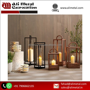 โคมไฟไม้ทำด้วยมือสำหรับการใช้ชีวิตกลางแจ้งสวนหลังบ้านปรับแต่งความสุขในงานแต่งงานคริสต์มาสและสวนบ้าน - Product Image 2