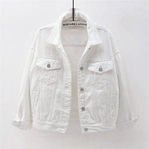 Chaquetas y abrigos vaqueros de moda para mujer, chaqueta vaquera corta de invierno para otoño, abrigo vaquero informal para mujer - Product Image 3