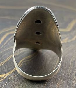 Chunky <b>Garnet</b> Oval <b>Ring</b> (10.9 Grams) Trendy attractive Natural Gemstone Nepali Jewelry Big Vintage Boho Unisex Triple <b>Ring</b> - Product Image 3