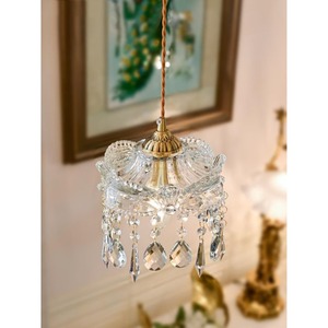 Adorable Glass <b>Crystal</b> Pendant Light Water Drop Shape Ceiling Fixture Lighting Decorations - Product Image 5