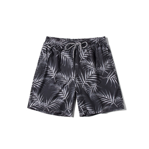 Shorts de Baño para Hombre con Estampado de Palmeras Azules, Secado Rápido, Cintura con Cordón Ajustable, Shorts Casuales de Playa - Product Image 4