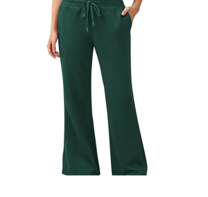 Conjunto Deportivo Ecológico para Mujer, 100% Algodón, Color Verde Sólido, con Capucha, Cintura Elástica, Corte Regular, Ropa Casual de Verano - Product Image 2