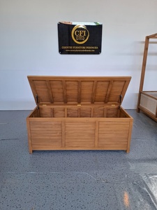 Coffre de rangement extérieur en bois de teck, coffre en bois, meuble de jardin, patio, hôtel, villa, resort, fabricant de meubles en Indonésie - Product Image 1