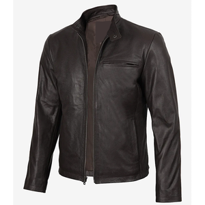 2026 OEM Latest Design <b>Genuine</b> Dark Brown Cowhide <b>Leather</b> <b>Jacket</b> For Men's 100%High Quality Low MOQ Winter Fashion Heated <b>Jacket</b> - Product Image 5