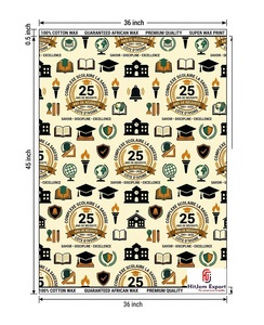 Luxury African Wax Print <b>Fabric</b> Manufacturer Custom School Anniversary Convention Celebration Textile Supplier OEM ODM - Product Image 1