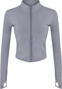 Camiseta de Yoga para Mujer INDEX, Azul, Media Cremallera, Manga Larga, Ajuste Ceñido, Transpirable, Spandex/Poliéster, Ropa Deportiva, Diseño Sin Costuras, Color Sólido - Product Image 1