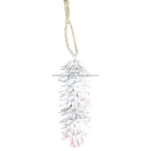 Article décoratif suspendu en fer avec revêtement en poudre blanche fini pour la décoration de la maison et autres décorations de Noël - Product Image 2