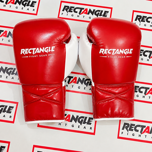 Gants de boxe rectangulaires à lacets, équipement d'entraînement professionnel pour le combat et le sparring, en cuir véritable, fabriqués à la main, pour adultes. - Product Image 4