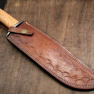 Full Tang Hunting <b>Knife</b> Heavy Duty with Wood Handle <b>Sharpened</b> Clip Point Blade for Field Customizable OEM Support for DIY - Product Image 6