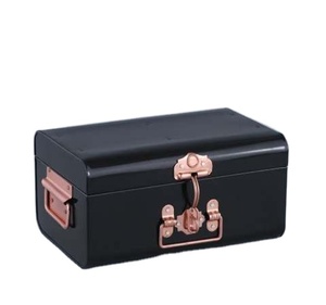 Caisse de rangement métallique noire avec revêtement design, longue durée de vie, pour vêtements à domicile, vente en gros à prix abordable - Product Image 1