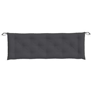 2pcs Anthracite Melange Garden <b>Bench</b> <b>Cushions</b> 59.1"x19.7"x2.8" Fabric Outdoor Pillows & <b>Cushions</b> - Product Image 6