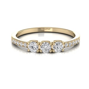 แหวนเพชรทองคำขาว 14K น้ำหนัก 1.00 กะรัต ทรงกลมเจียระไนแบบบริลเลียนท์ ความสะอาดระดับ VS1 สี F แหวนหมั้นแบบคลาสสิก เพชรเพาะเลี้ยงในห้องปฏิบัติการ - Product Image 1